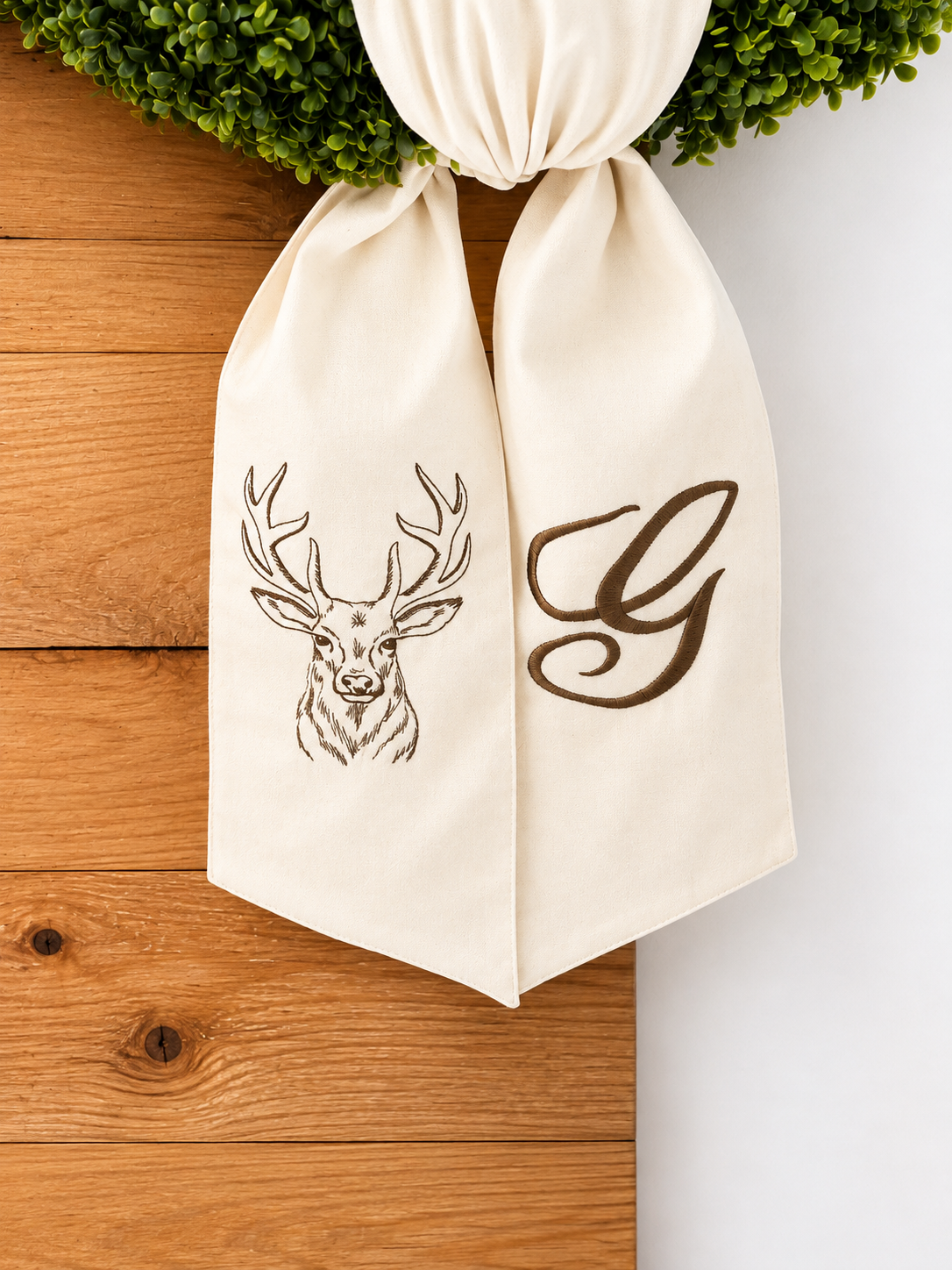 Heritage Deer Wreath Sash