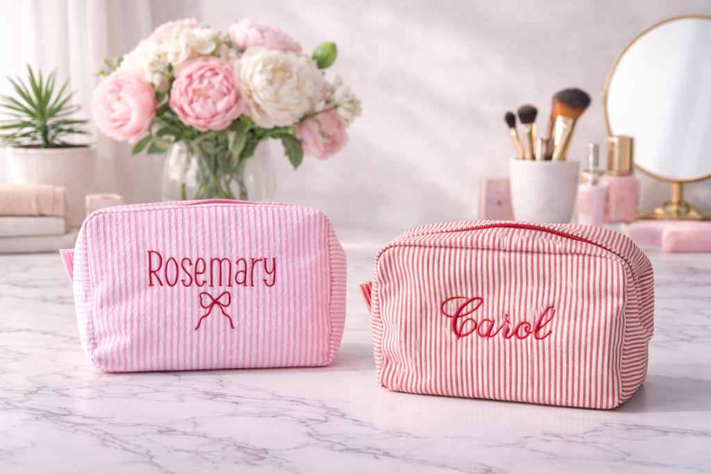 Seersucker Monogrammed Everything Bag