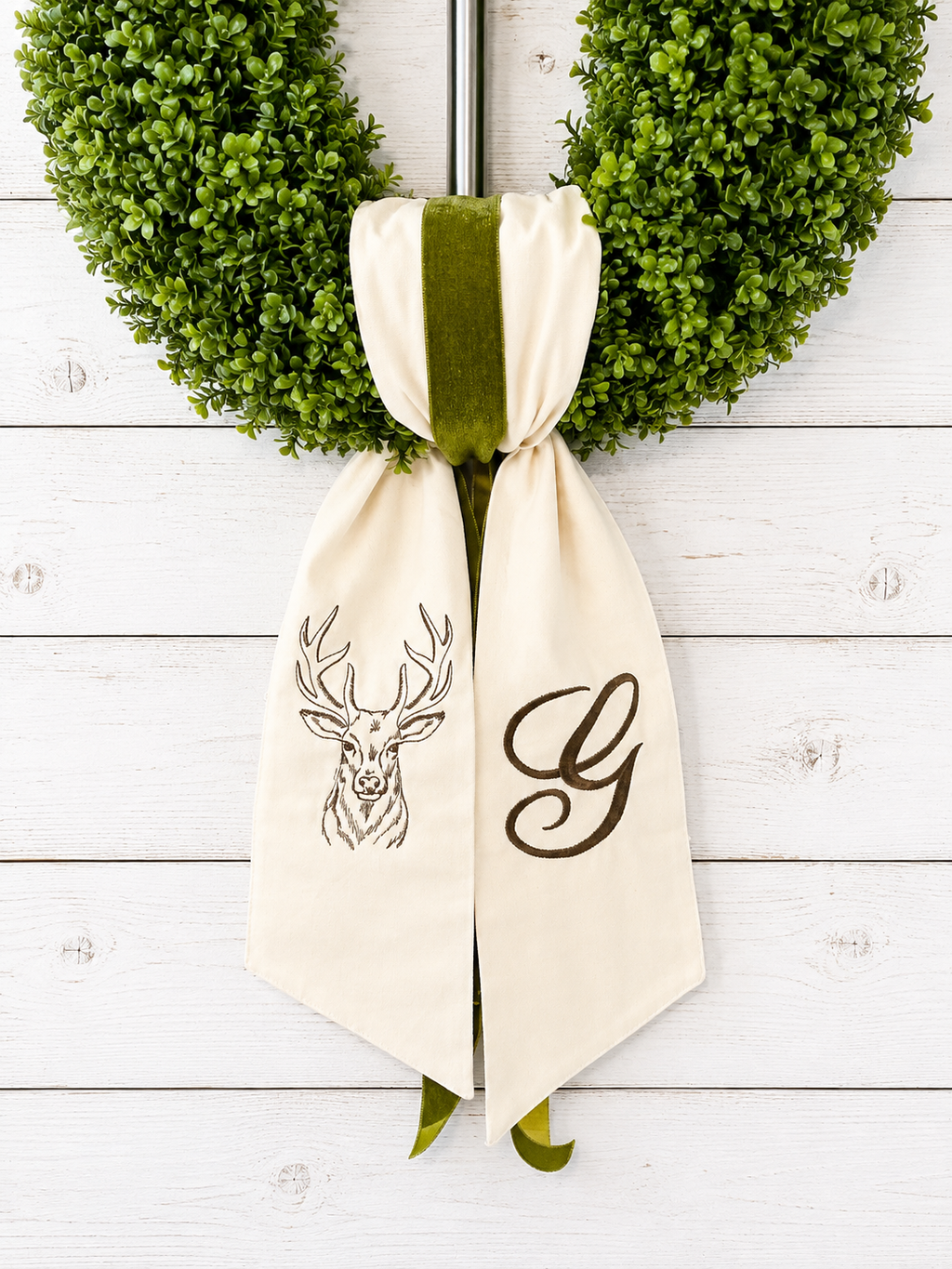 Heritage Deer Wreath Sash