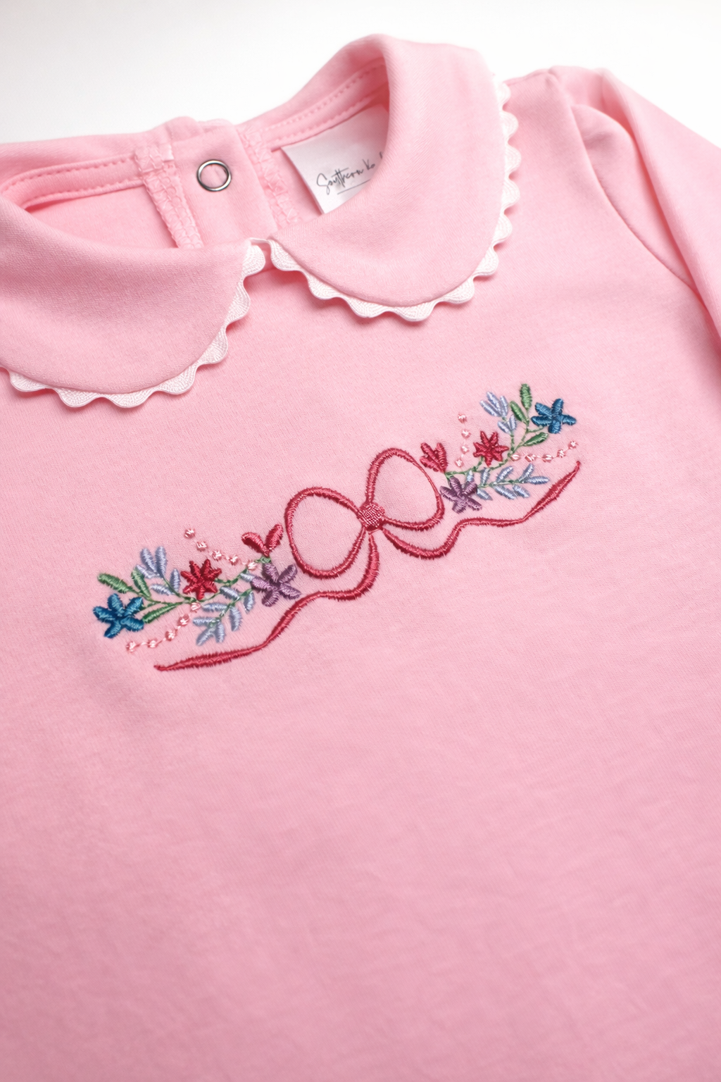 Girls Scalloped Collared Romper