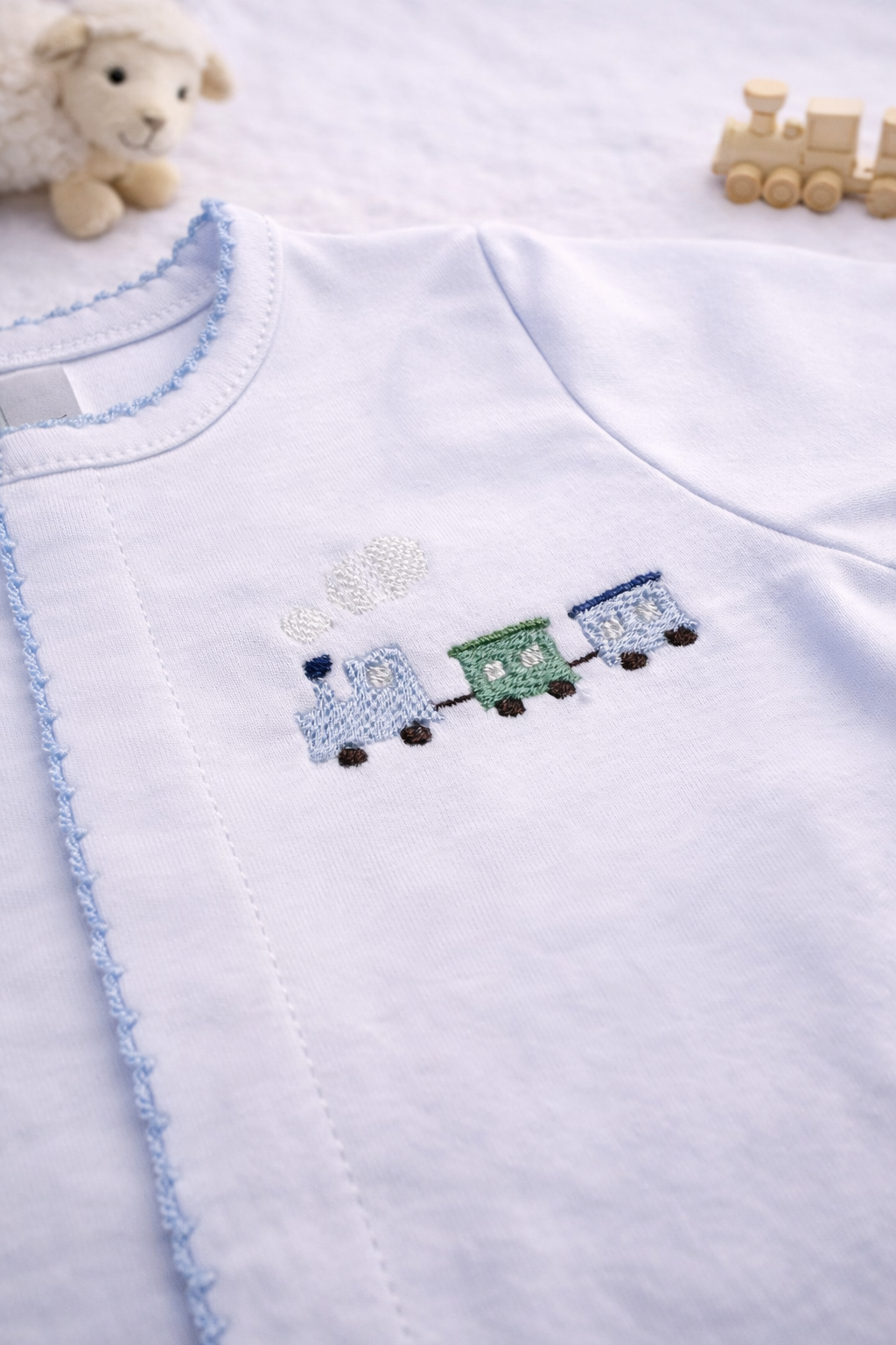 Classic Boys Picot Trim Footie