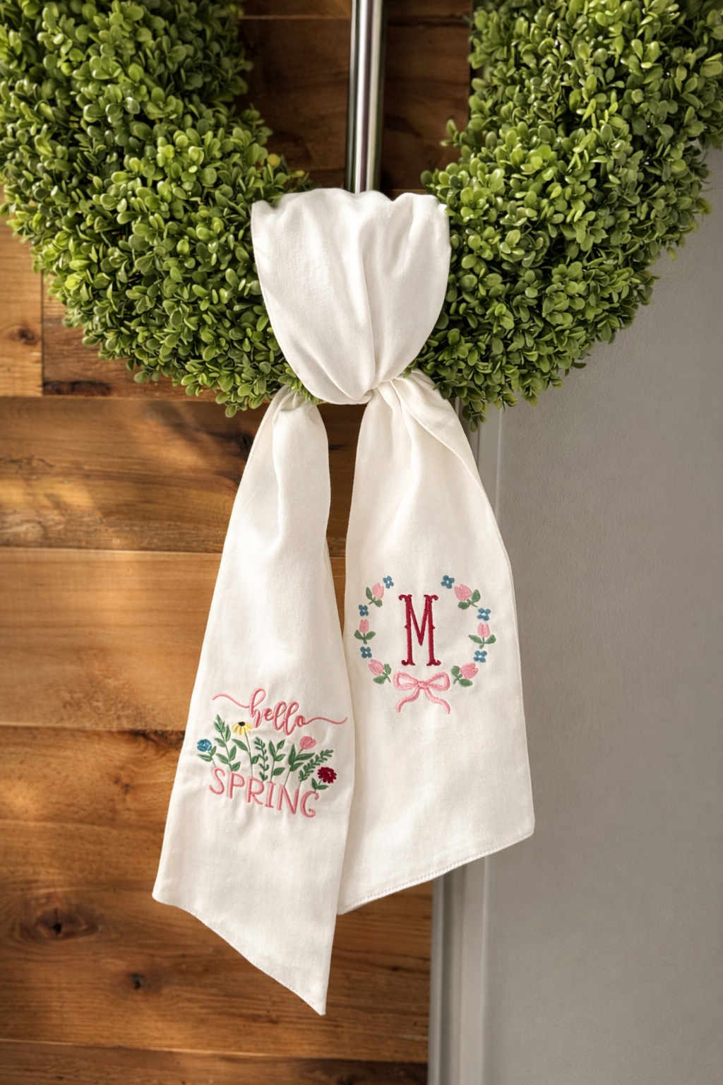 Hello Spring Wreath Sash
