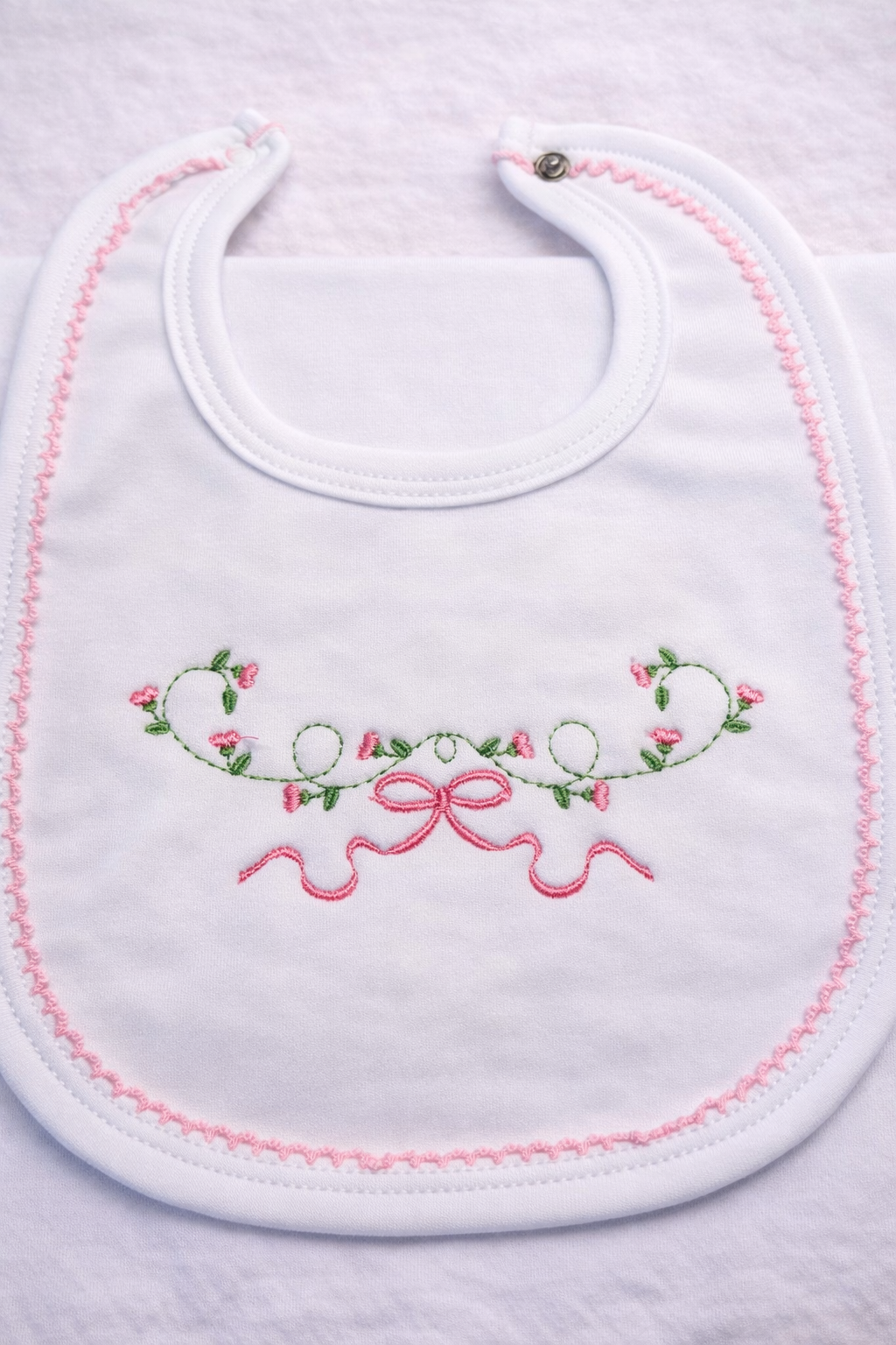Girls Picot Trim Bib