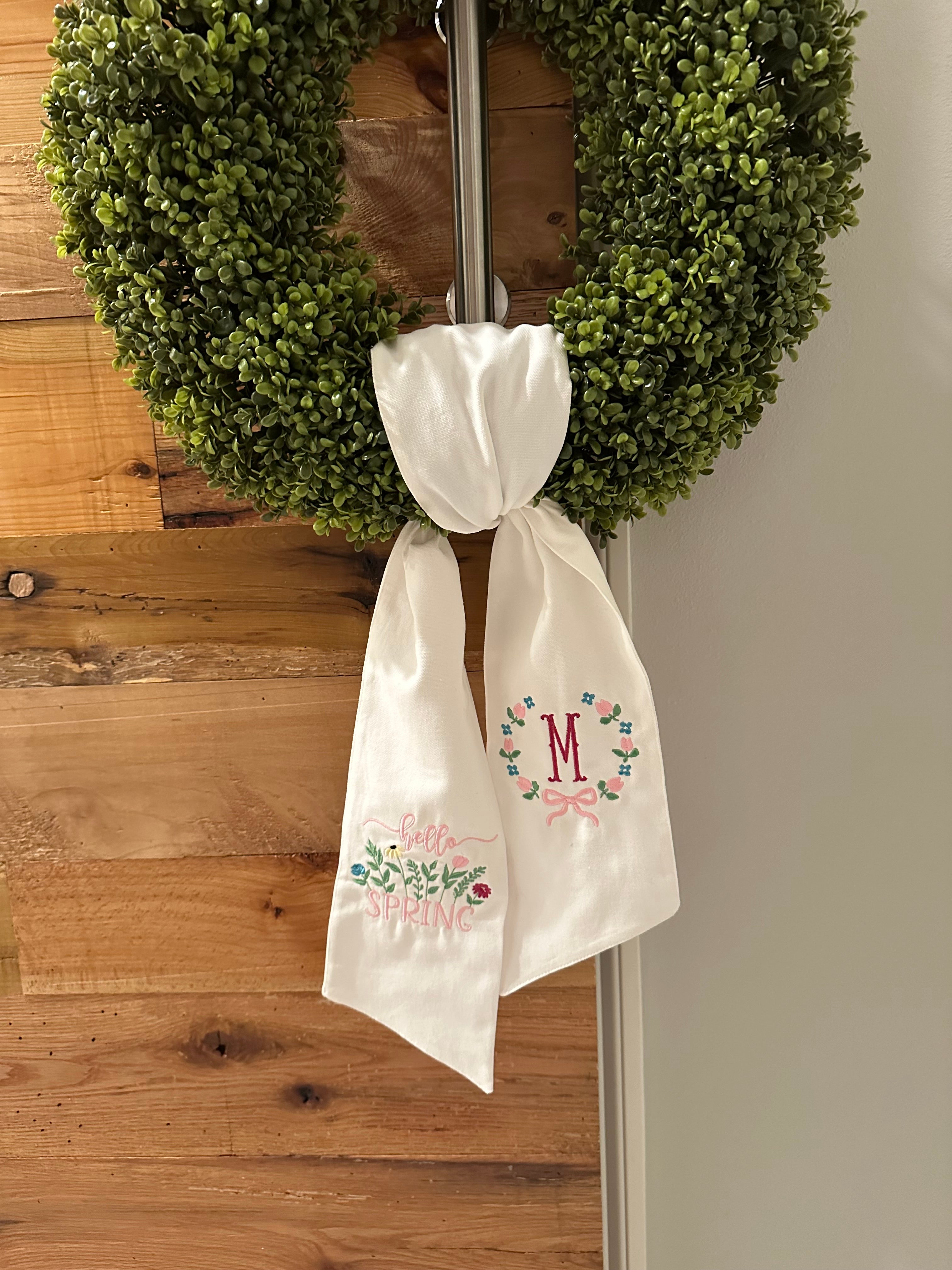 Hello Spring Wreath Sash