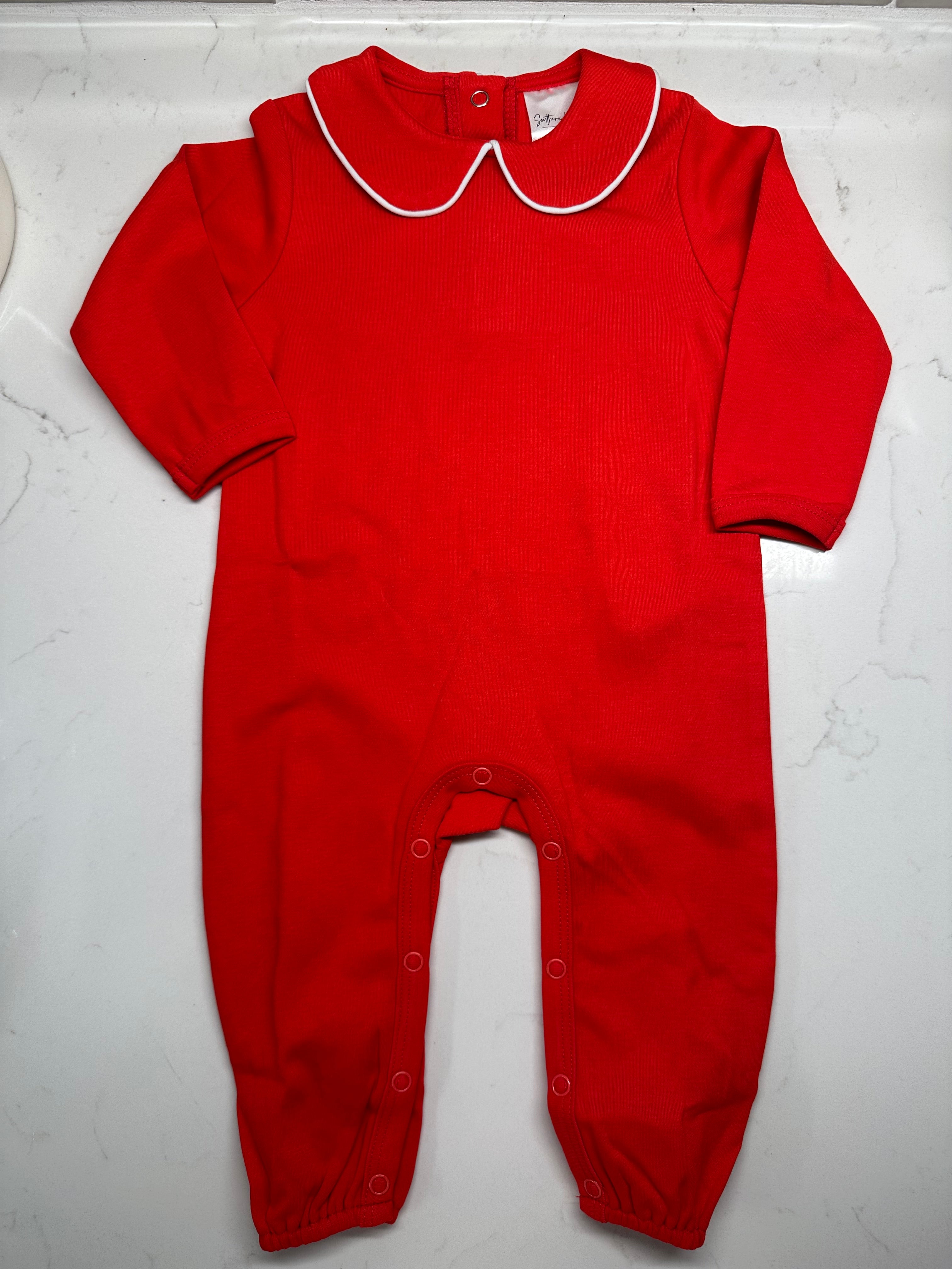 Piping Collared Romper