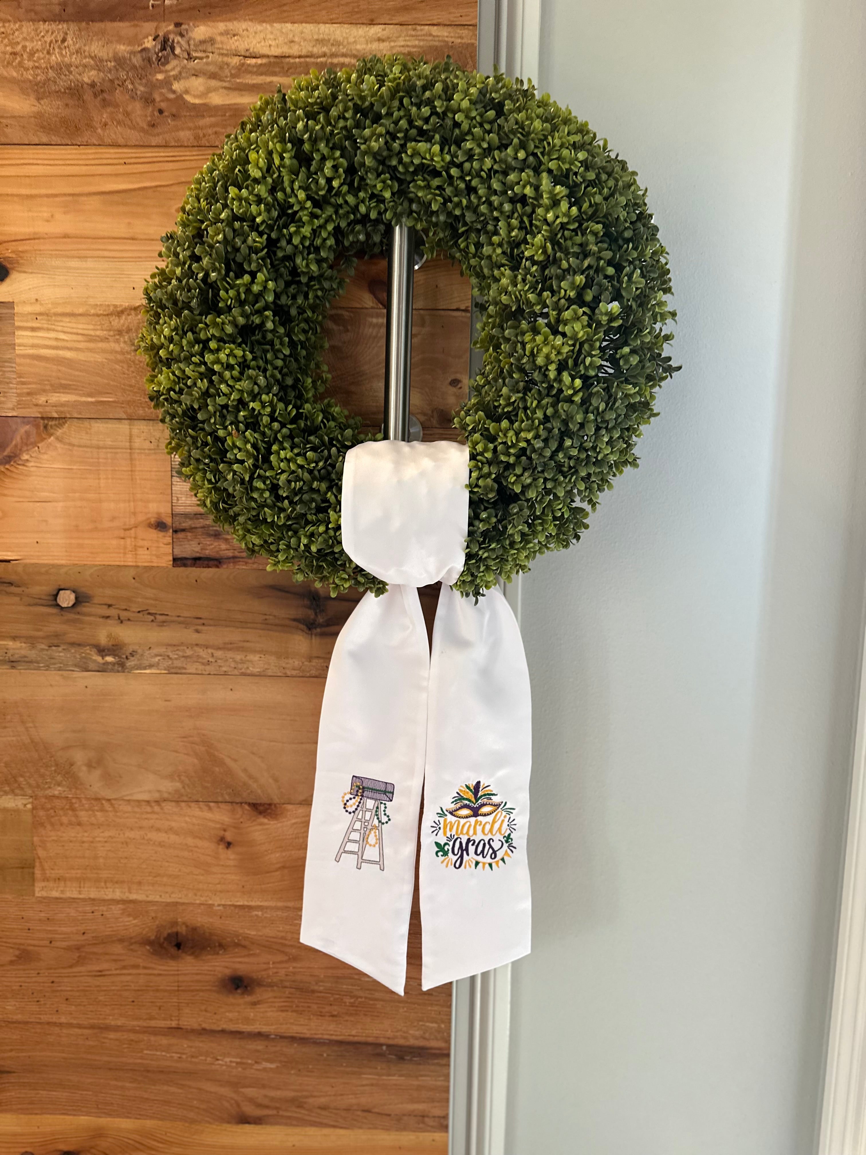 Wreath Sash - Mardi Gras Design and Ladder