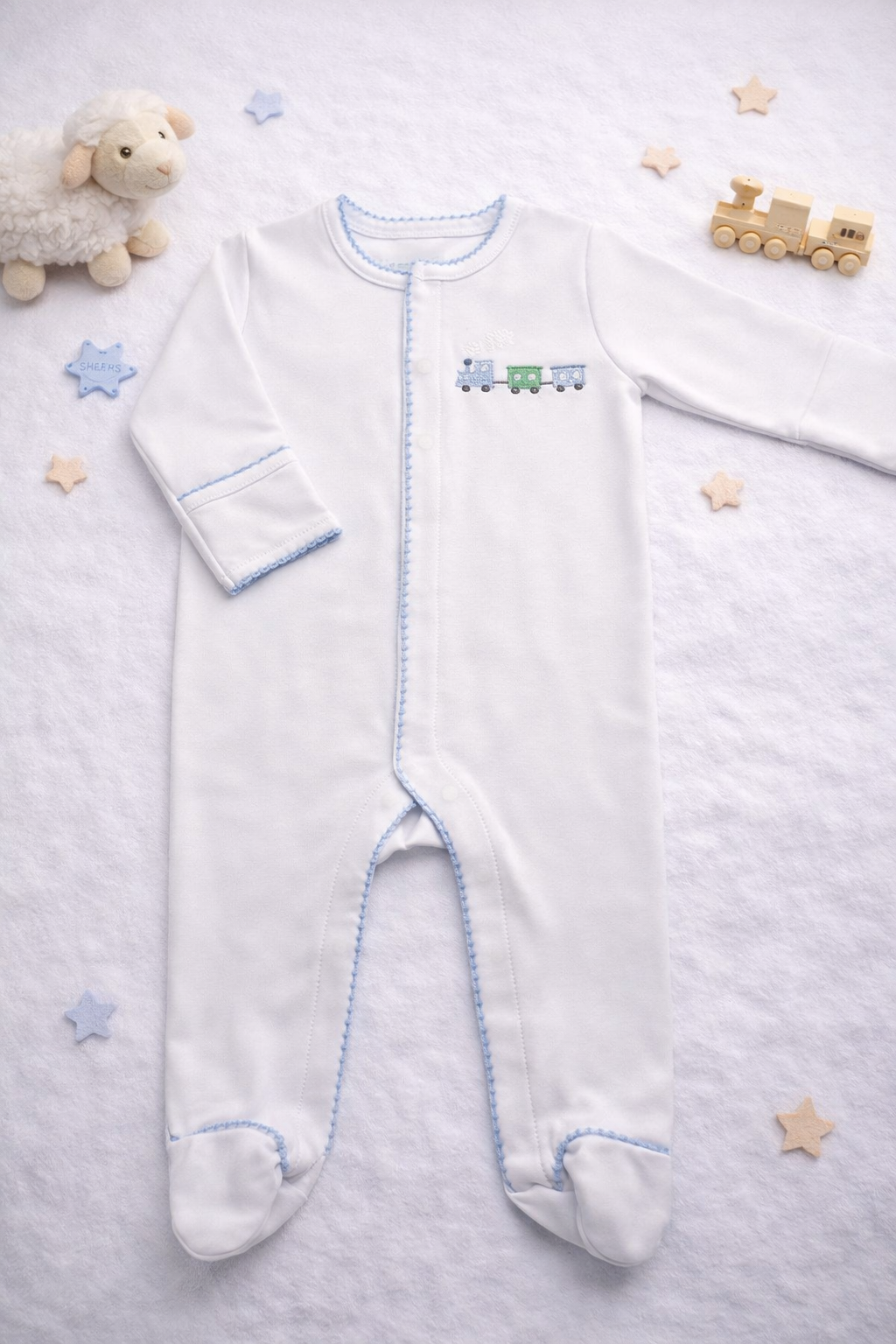 Classic Boys Picot Trim Footie