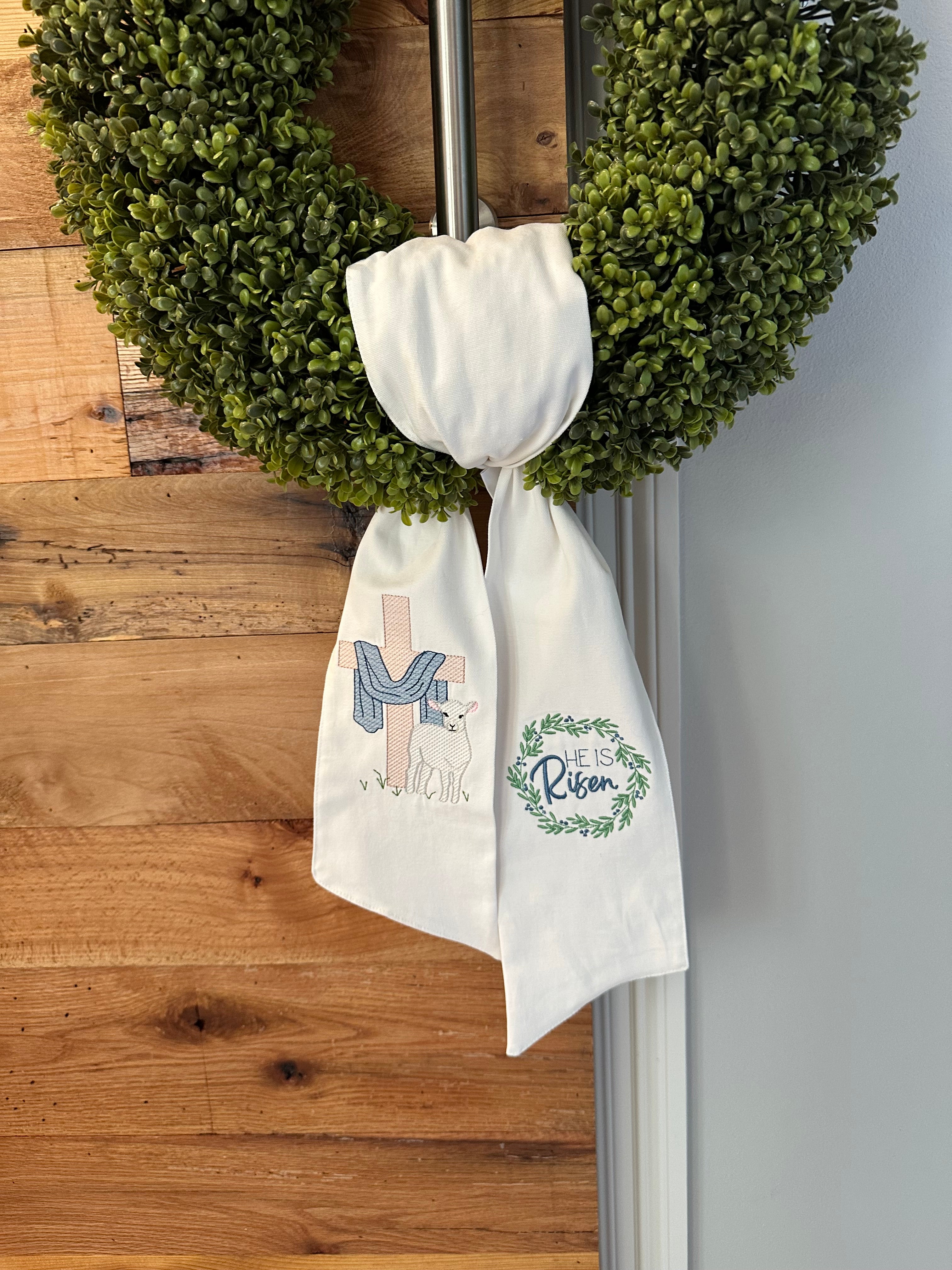 He is Risen Wreath Sash