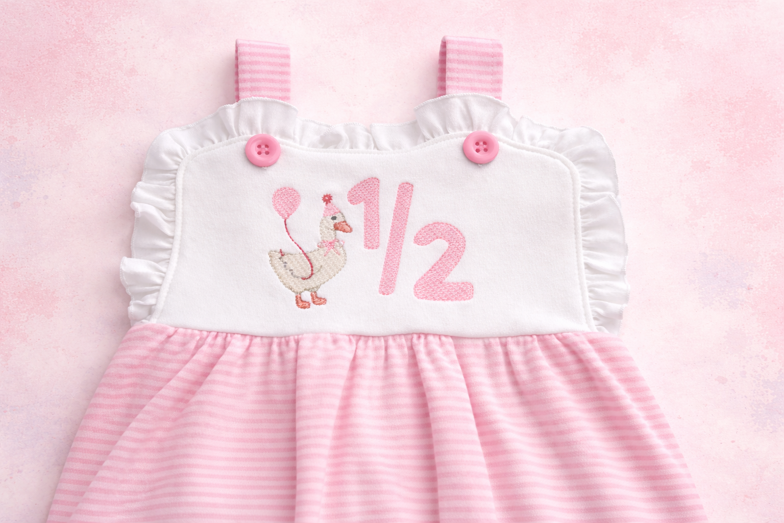 Girls Ruffle Legged Bubble Romper