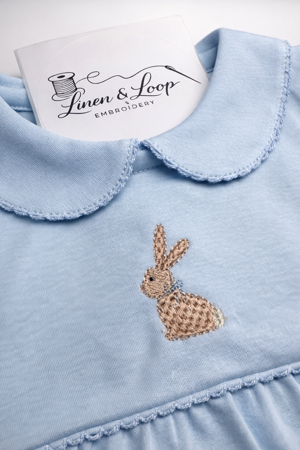 Classic Pima Cotton Boy Bubble with Picot Trim