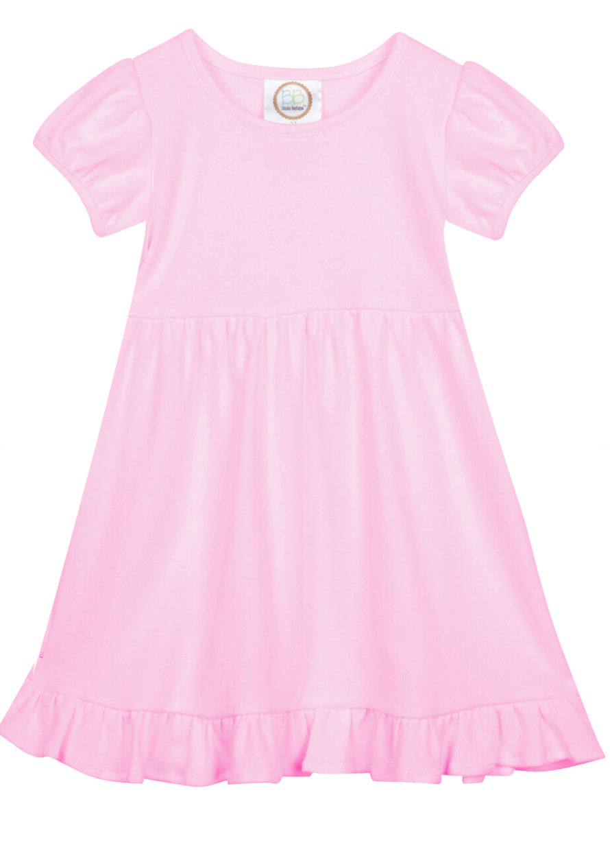 Short Sleeve Empire Waist Ruffle Dress