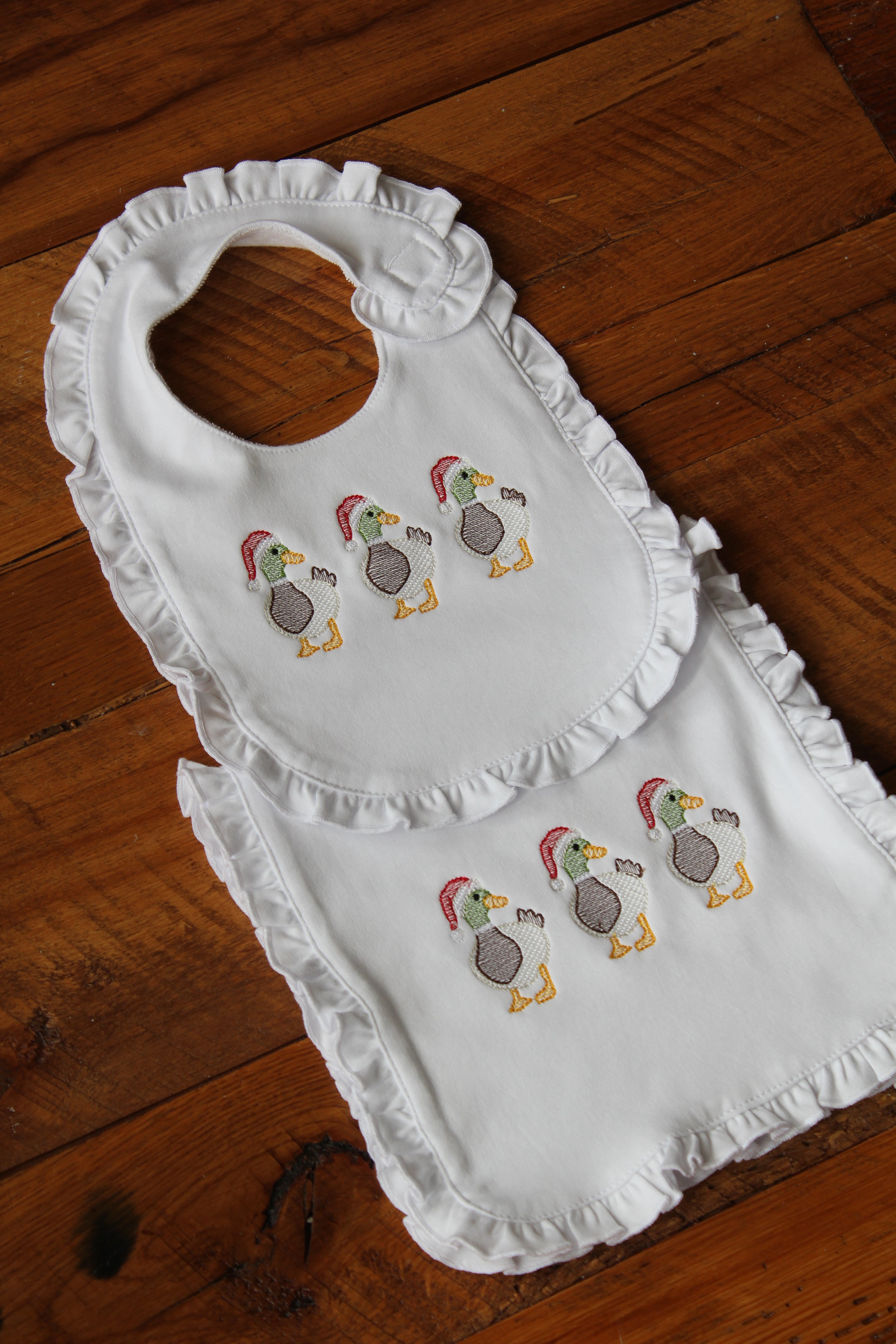 Personalized Christmas Burp and Bib Bundle
