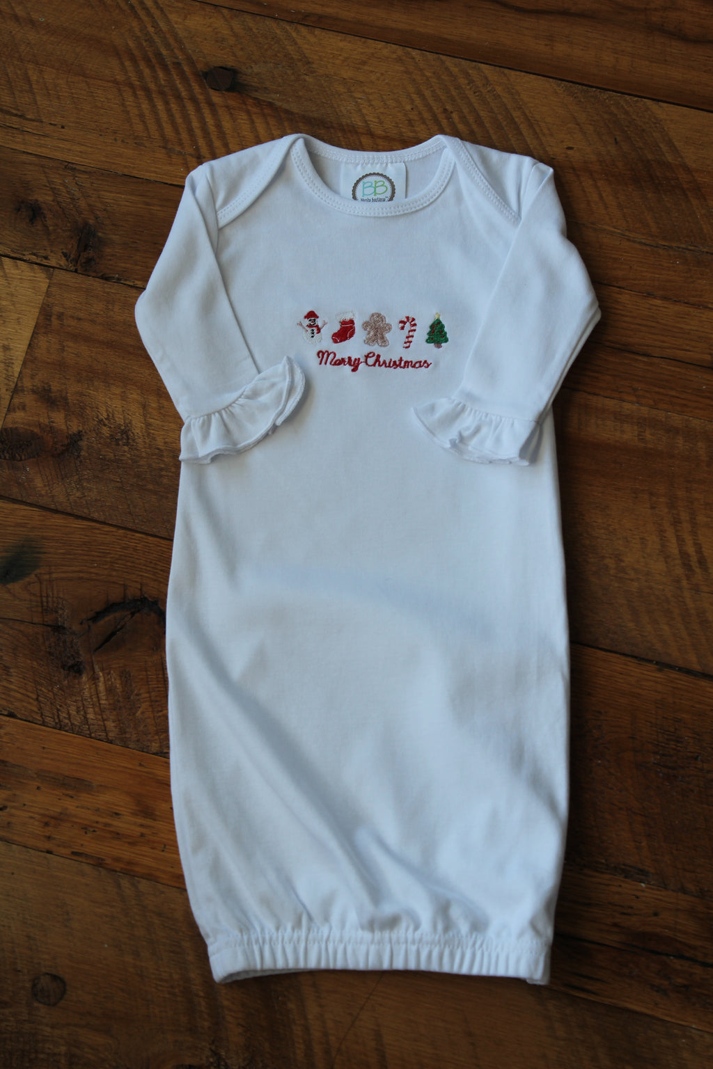 Long Sleeve Ruffle Infant Gown