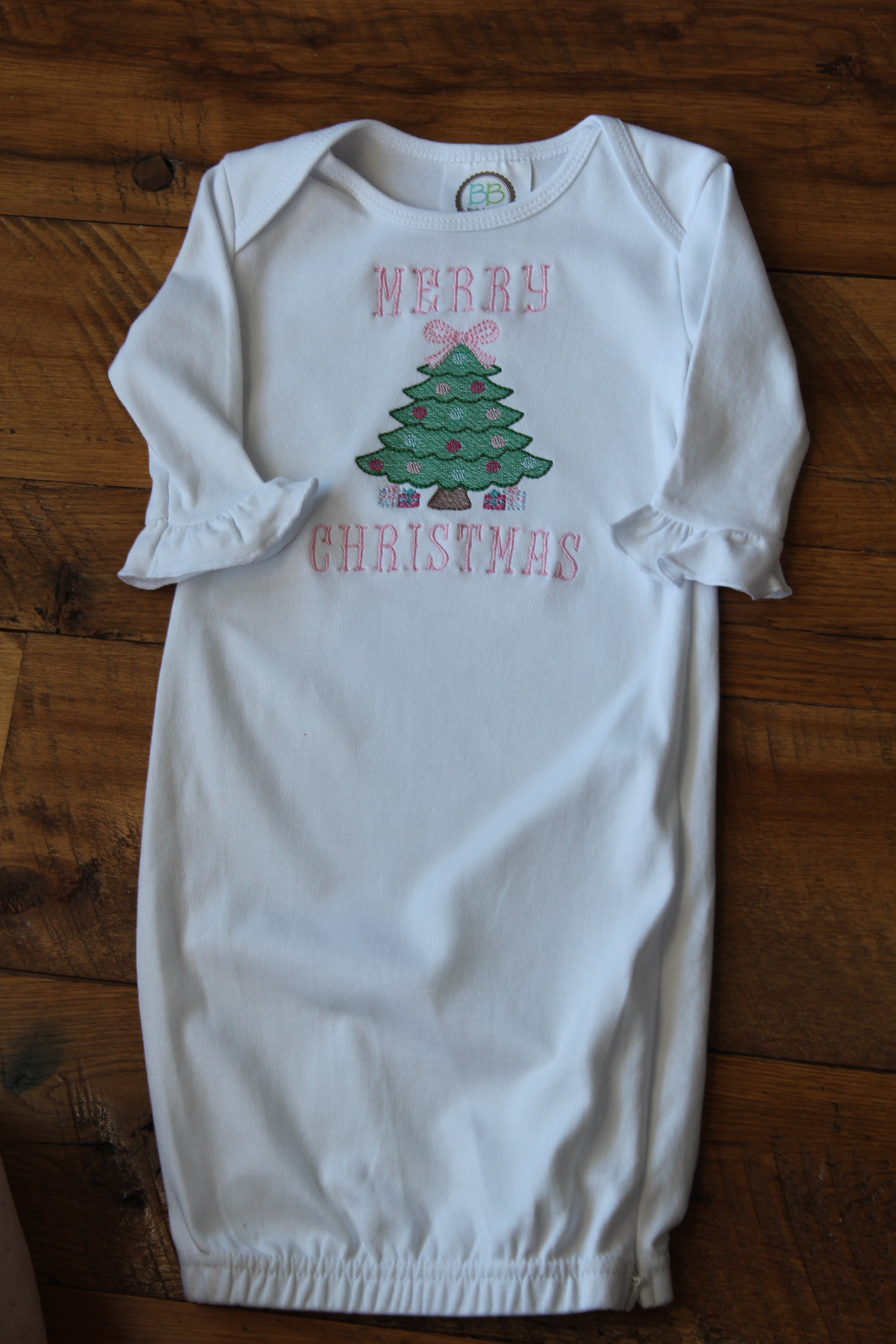 Long Sleeve Ruffle Infant Gown