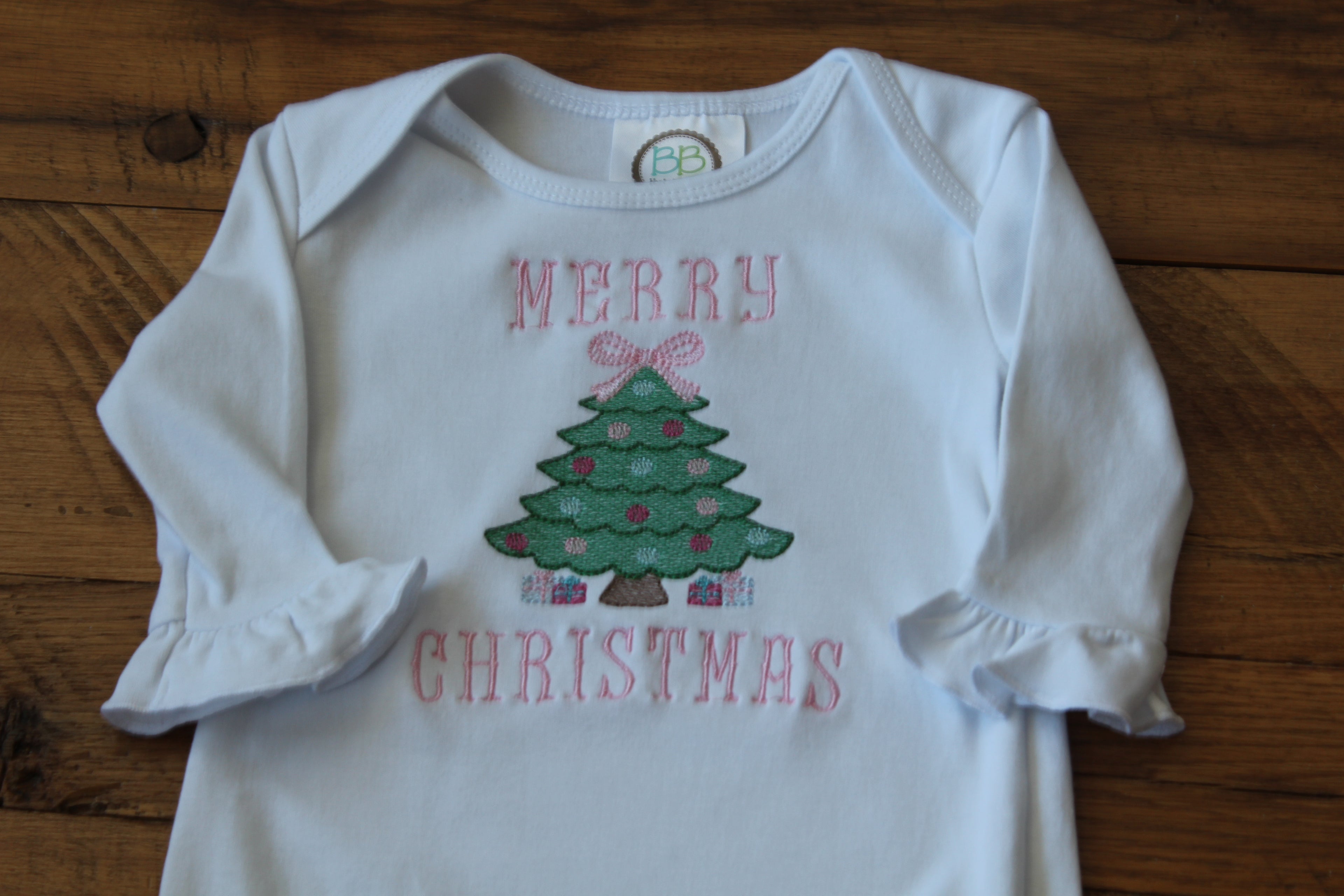 Long Sleeve Ruffle Infant Gown