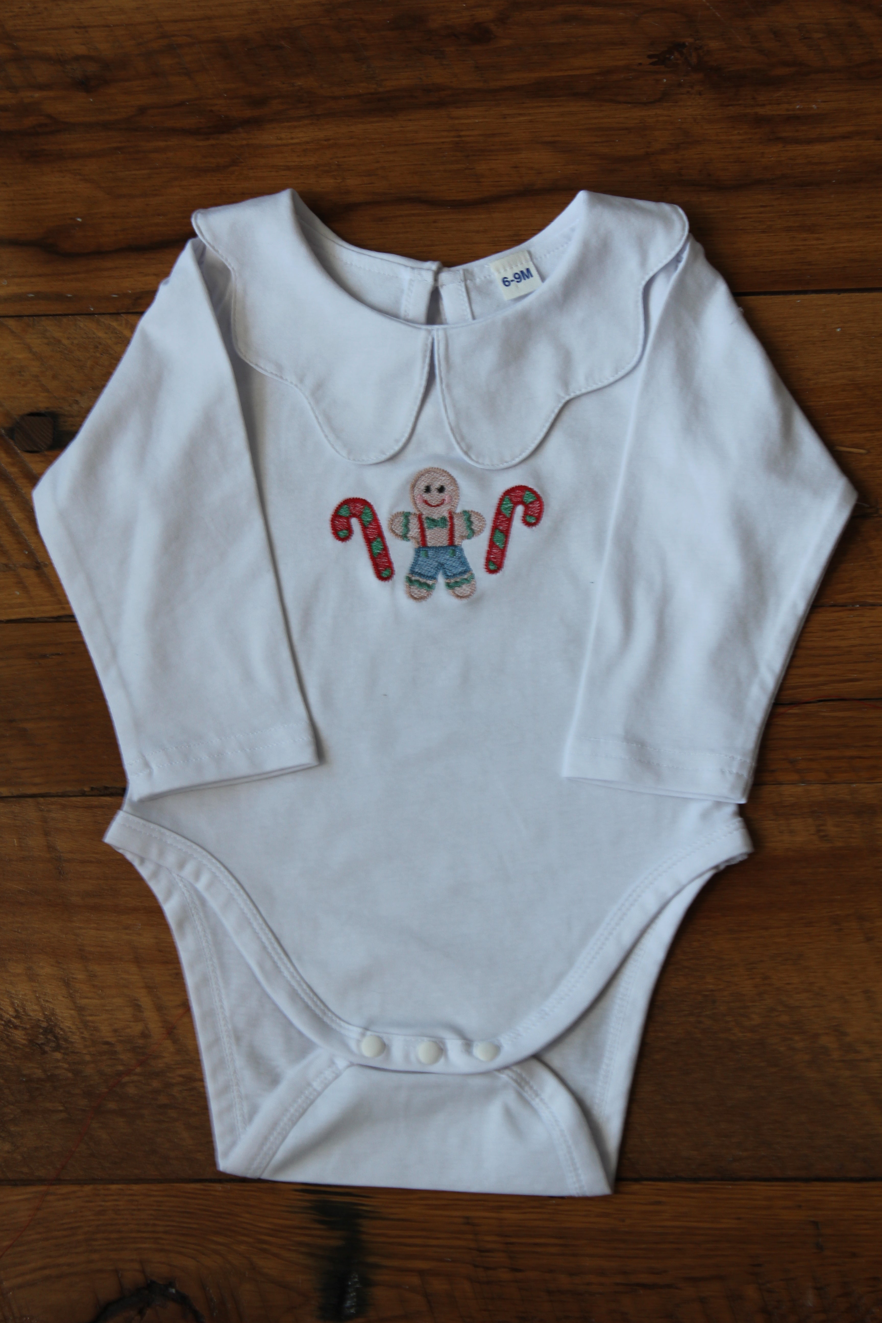 Girls Peter Pan Collar Long Sleeve Romper