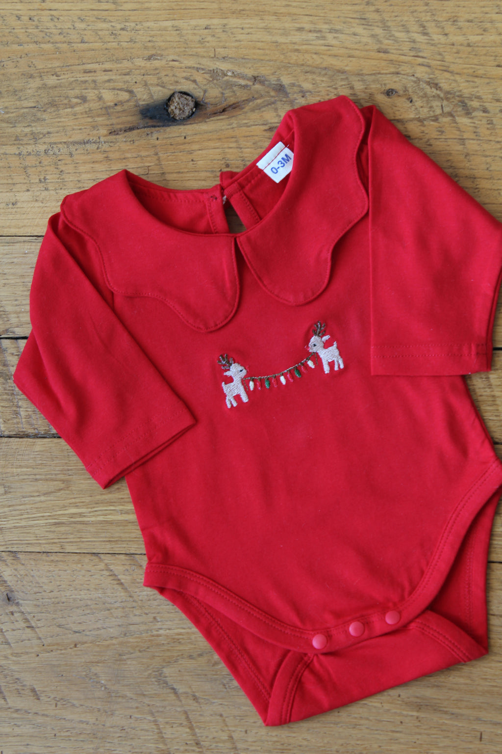 Girls Peter Pan Collar Long Sleeve Romper