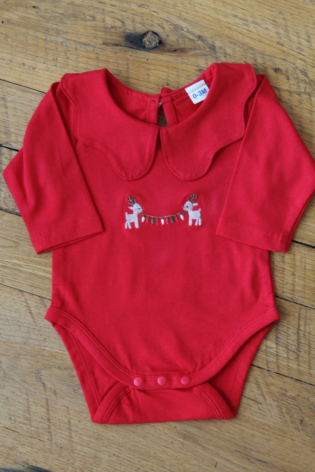 Girls Peter Pan Collar Long Sleeve Romper