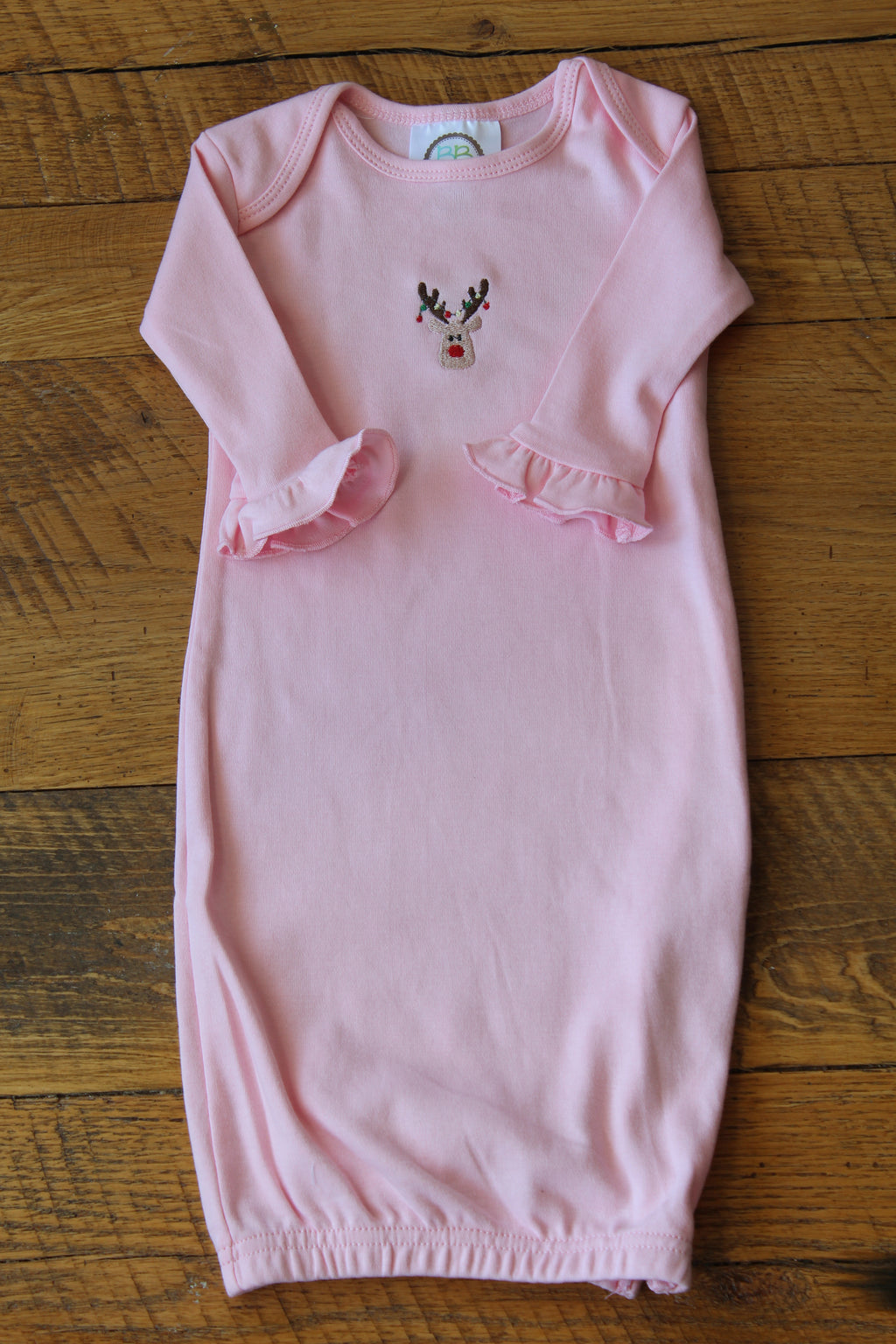 Long Sleeve Ruffle Infant Gown