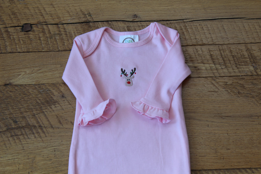 Long Sleeve Ruffle Infant Gown